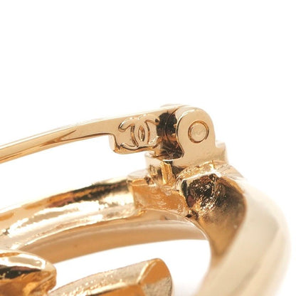 Chanel Brooch Corsage Gold Heart Here Mark Rhinestone