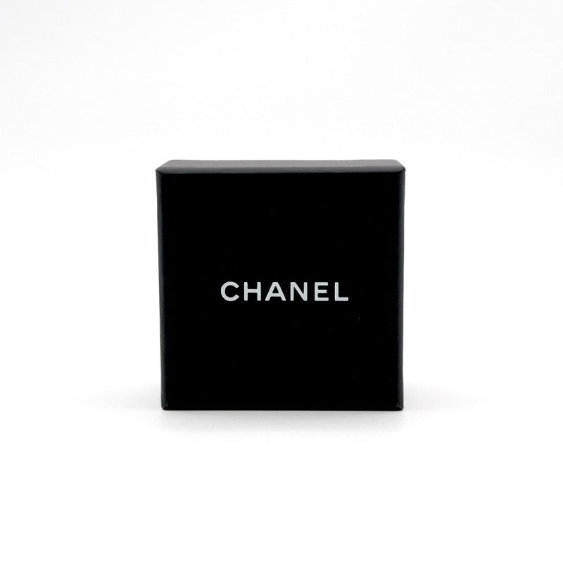 Chanel Earrings Cocomark Heart Flower Rhinestone Silver