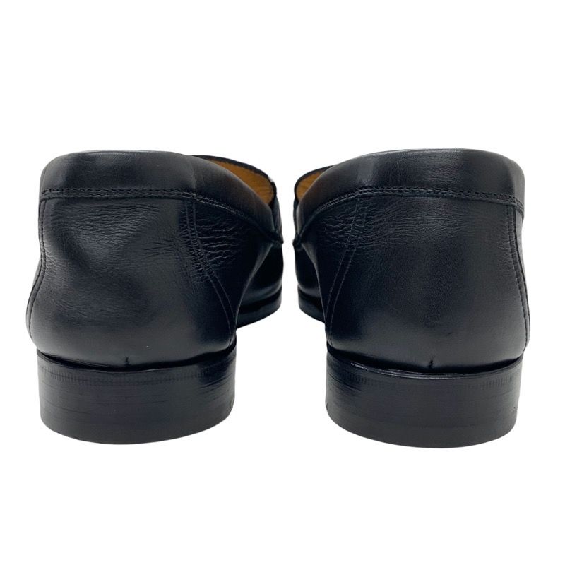 Hermes Colette Loafer Leather Shoes Leather Black Silver Moccasin Flat Shoes