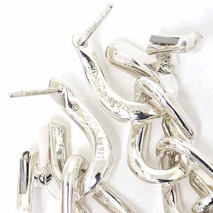 Tiffany & Co Forge Drop Link Earrings High Polish Star