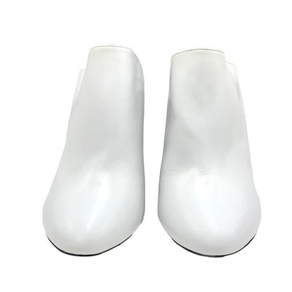 Louis Vuitton Sandals Shoes Leather White Black Mules LV Logo Heels