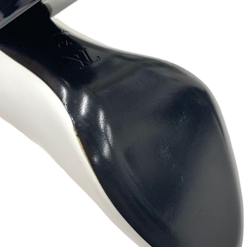 Louis Vuitton Sandals Shoes Leather White Black Mules LV Logo Heels