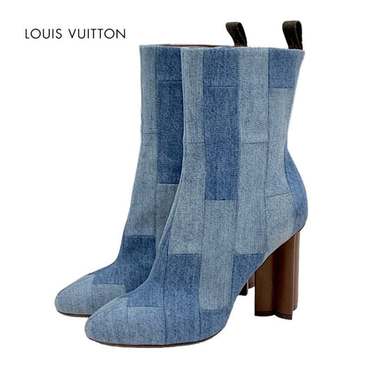 Unused Louis Vuitton Silhouette Line Boots Short Boots Ankle Boots Shoes Denim