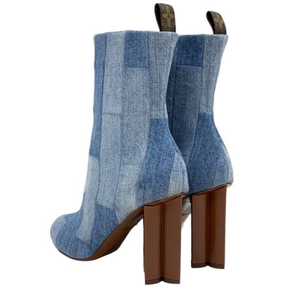 Unused Louis Vuitton Silhouette Line Boots Short Boots Ankle Boots Shoes Denim