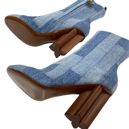 Unused Louis Vuitton Silhouette Line Boots Short Boots Ankle Boots Shoes Denim