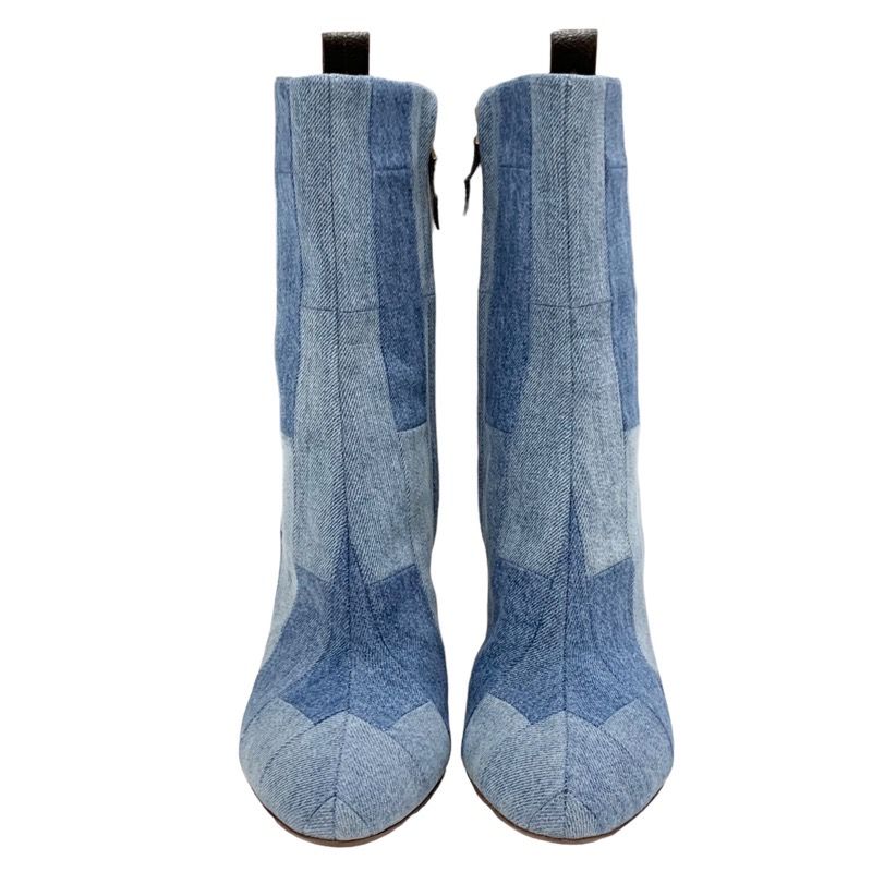 Unused Louis Vuitton Silhouette Line Boots Short Boots Ankle Boots Shoes Denim