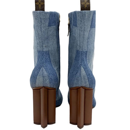 Unused Louis Vuitton Silhouette Line Boots Short Boots Ankle Boots Shoes Denim