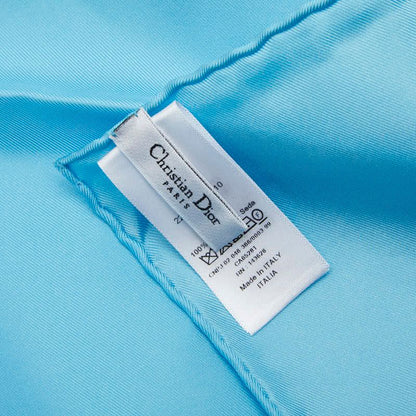 Dior Zebra Print Light Blue Purple Silk Ladies