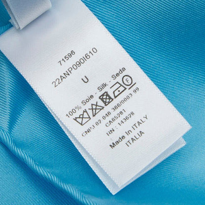 Dior Zebra Print Light Blue Purple Silk Ladies