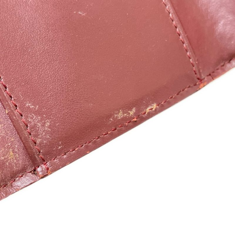 Cartier Key Case Mastline Bordeaux X Gold 6 Hooks Leather