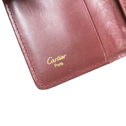 Cartier Key Case Mastline Bordeaux X Gold 6 Hooks Leather