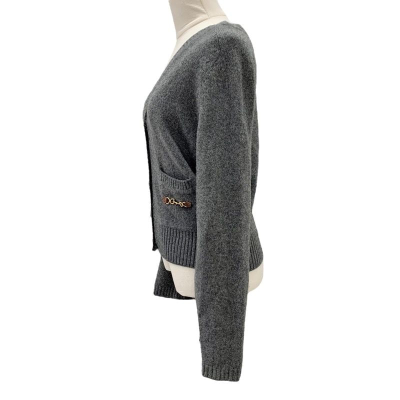 Gucci Cardigan With Horsebit Cashmere Gray