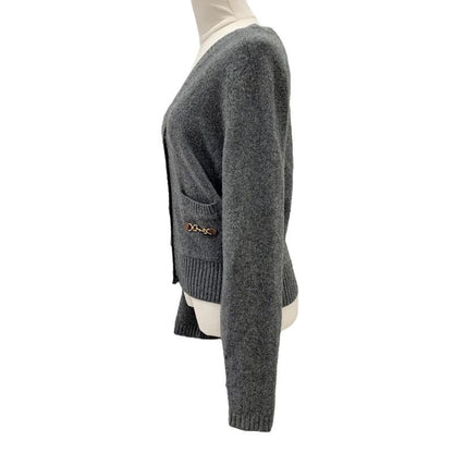 Gucci Cardigan With Horsebit Cashmere Gray