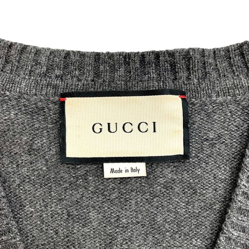 Gucci Cardigan With Horsebit Cashmere Gray