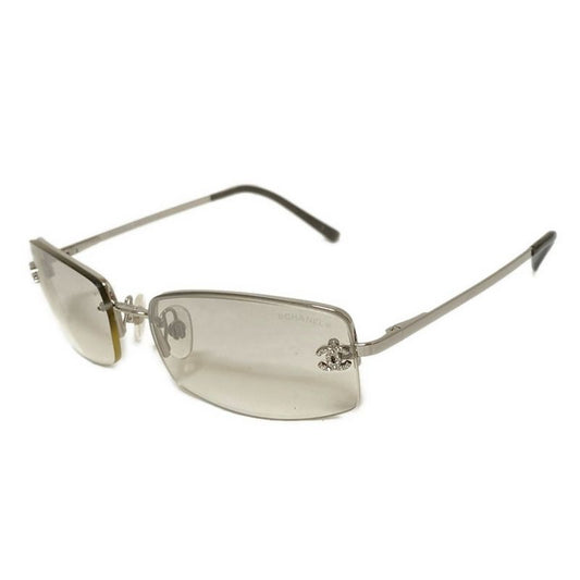 Chanel Sunglasses - 4093-b Gray X Silver X Clear Coco Mark Rhinestone
