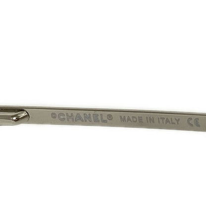 Chanel Sunglasses - 4093-b Gray X Silver X Clear Coco Mark Rhinestone