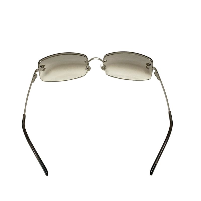 Chanel Sunglasses - 4093-b Gray X Silver X Clear Coco Mark Rhinestone