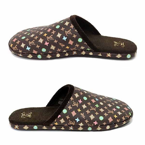 Louis Vuitton Palace Line Mule Slippers Room Shoes Monogram Craggy Mocha