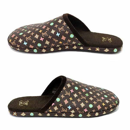 Louis Vuitton Palace Line Mule Slippers Room Shoes Monogram Craggy Mocha
