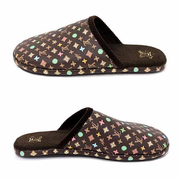 Louis Vuitton Palace Line Mule Slippers Room Shoes Monogram Craggy Mocha