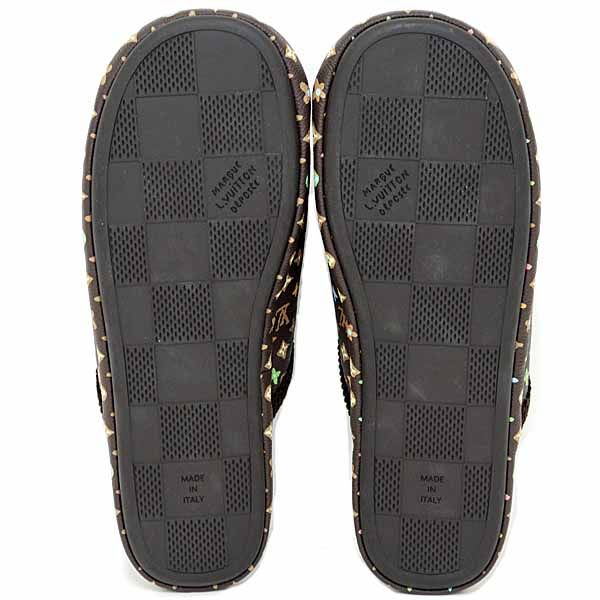 Louis Vuitton Palace Line Mule Slippers Room Shoes Monogram Craggy Mocha