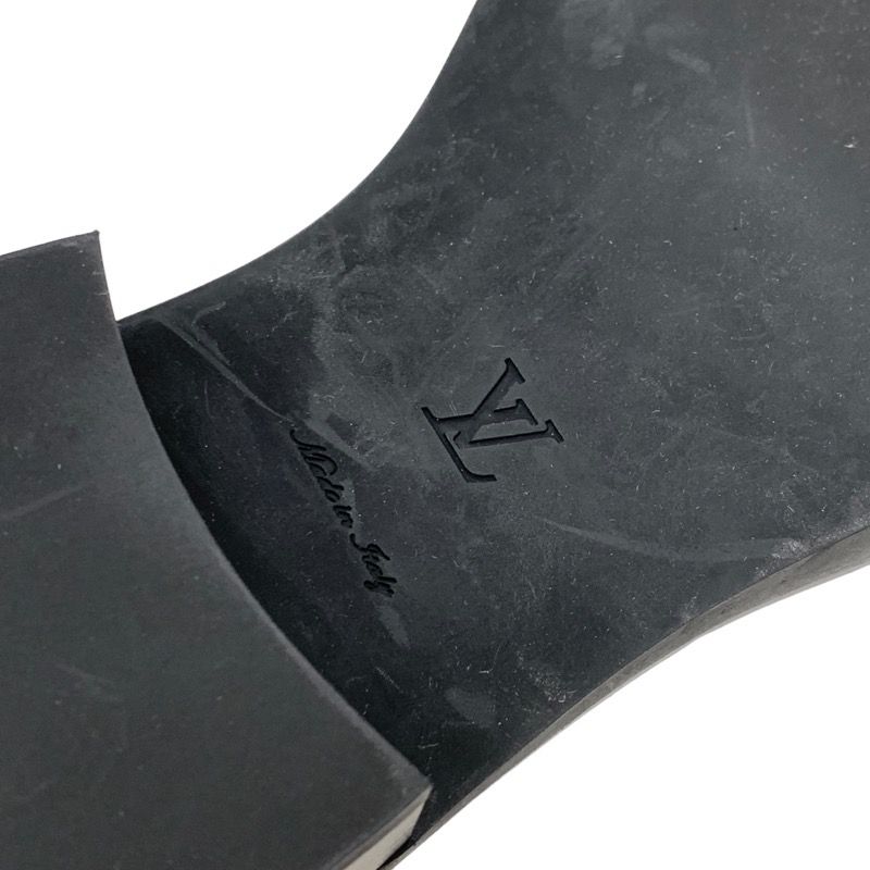 Louis Vuitton LV Wonderland Line Monogram Ankle Boots Lace-up Belt Leather Black