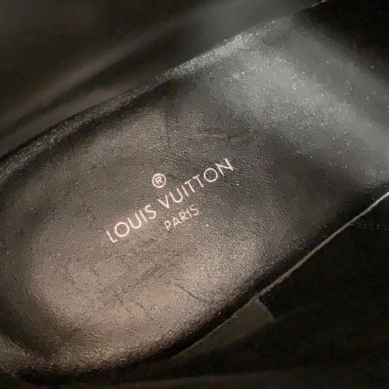 Louis Vuitton LV Wonderland Line Monogram Ankle Boots Lace-up Belt Leather Black