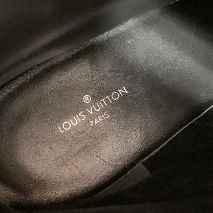 Louis Vuitton LV Wonderland Line Monogram Ankle Boots Lace-up Belt Leather Black