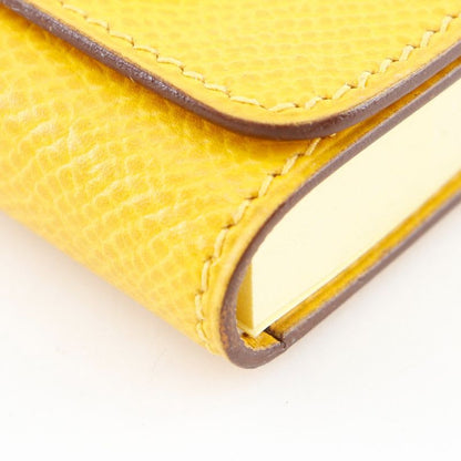 Hermes Post-it Case Sticky Note Leather Yellow