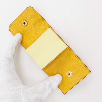 Hermes Post-it Case Sticky Note Leather Yellow