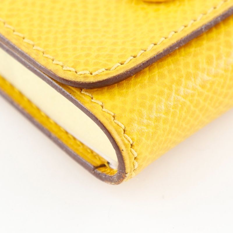 Hermes Post-it Case Sticky Note Leather Yellow
