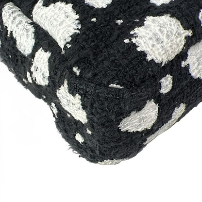 Chanel Shoulder Bag Cocoboy Black X White Paint Chain Shoulder Silver Hardware