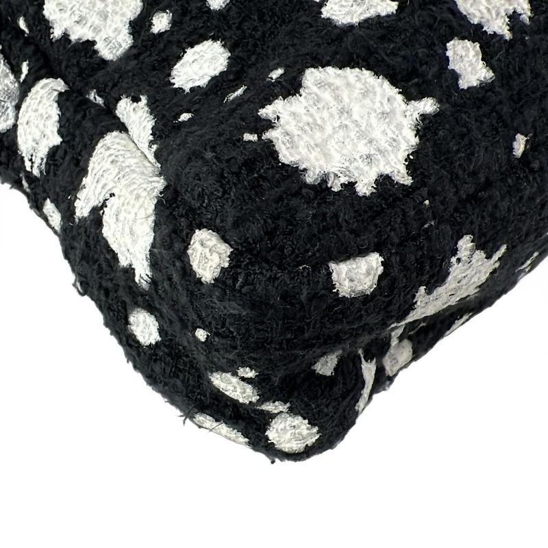 Chanel Shoulder Bag Cocoboy Black X White Paint Chain Shoulder Silver Hardware