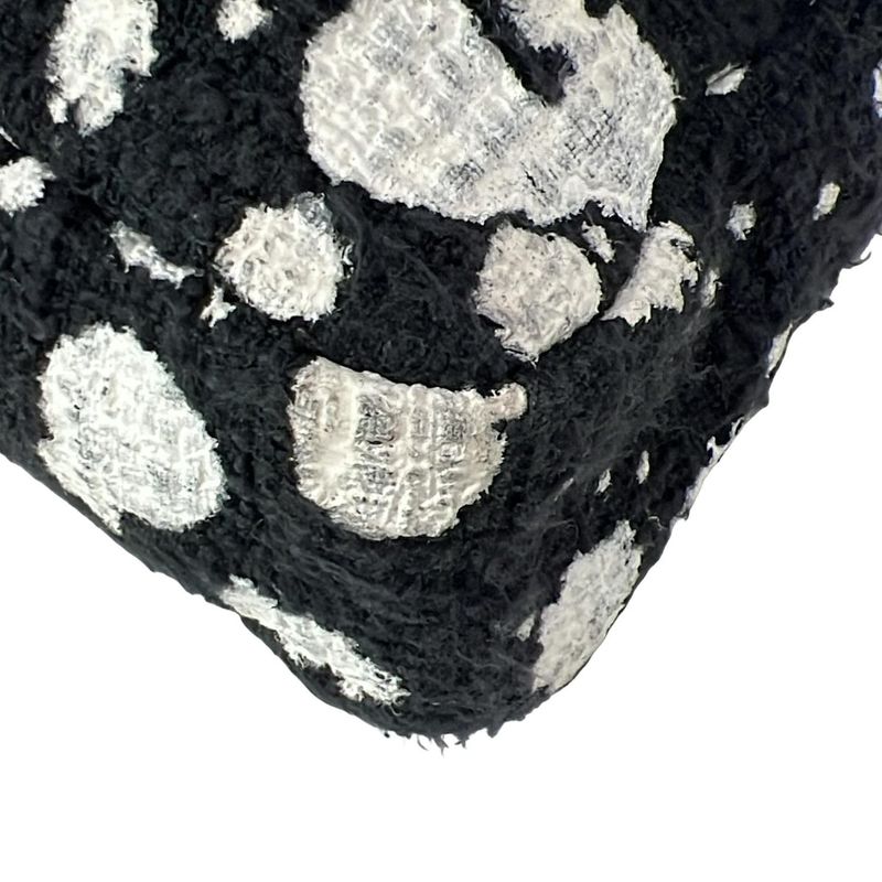 Chanel Shoulder Bag Cocoboy Black X White Paint Chain Shoulder Silver Hardware