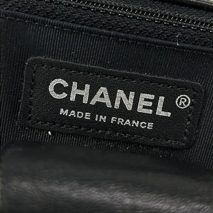 Chanel Shoulder Bag Cocoboy Black X White Paint Chain Shoulder Silver Hardware