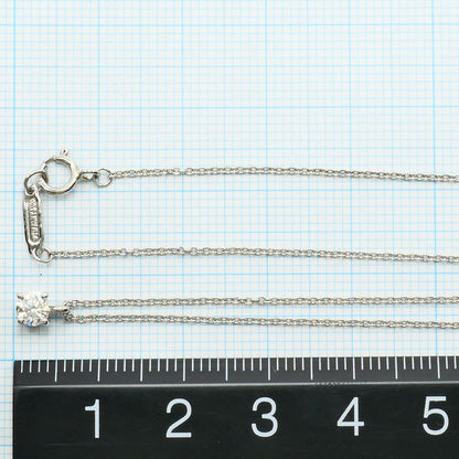 Tiffany & Co Solitaire Pt950 Platinum Necklace Diamond 0.24 CT VVS1