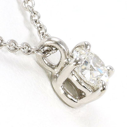 Tiffany & Co Solitaire Pt950 Platinum Necklace Diamond 0.24 CT VVS1