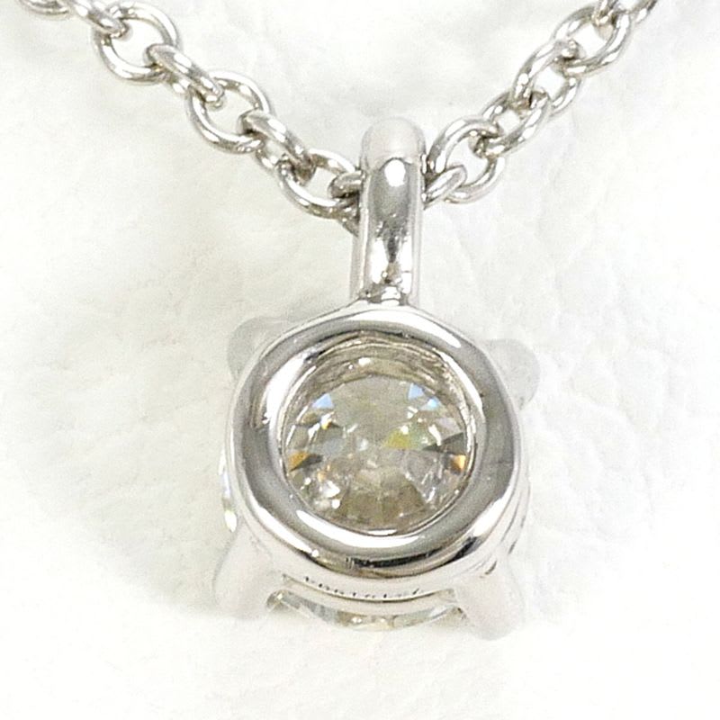 Tiffany & Co Solitaire Pt950 Platinum Necklace Diamond 0.24 CT VVS1