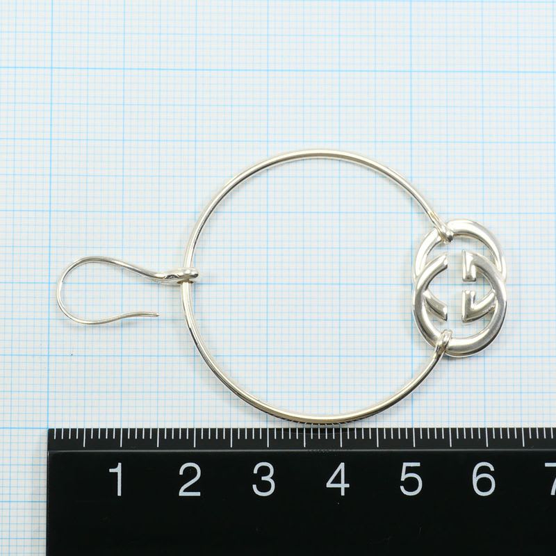 Gucci Interlocking G Silver 925 Earrings Total Weight Approx 10.6