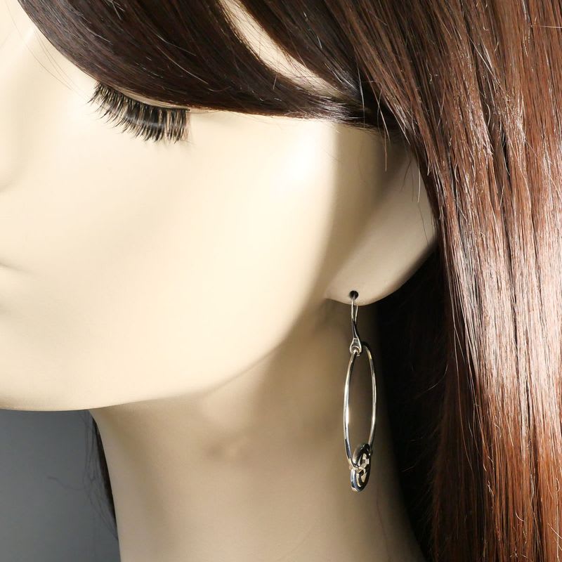Gucci Interlocking G Silver 925 Earrings Total Weight Approx 10.6