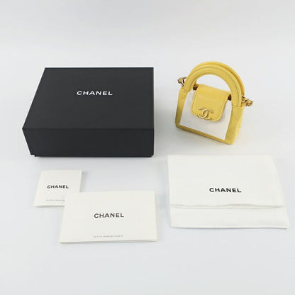 Chanel Bag Charm Yellow - Yellow Gold Hardware Lambskin Leather