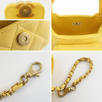 Chanel Bag Charm Yellow - Yellow Gold Hardware Lambskin Leather