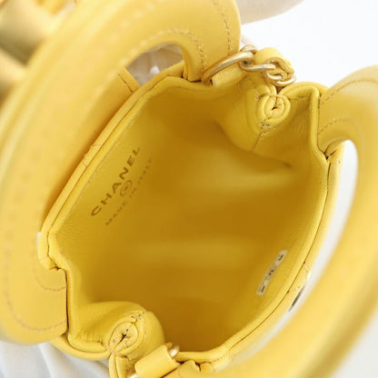 Chanel Bag Charm Yellow - Yellow Gold Hardware Lambskin Leather