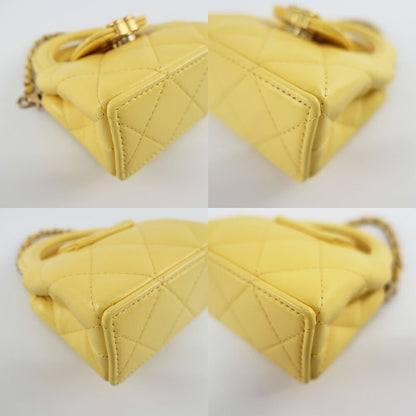 Chanel Bag Charm Yellow - Yellow Gold Hardware Lambskin Leather