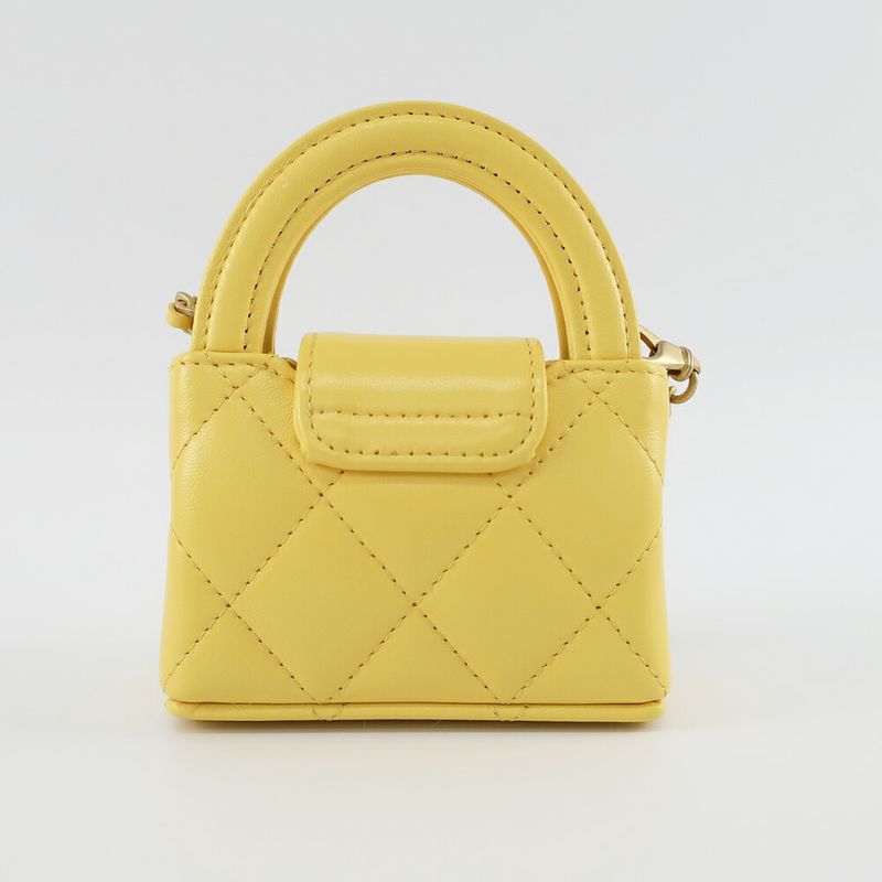 Chanel Bag Charm Yellow - Yellow Gold Hardware Lambskin Leather