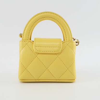 Chanel Bag Charm Yellow - Yellow Gold Hardware Lambskin Leather