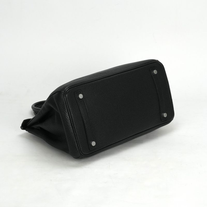 Hermes Birkin 30 Birkin 30 Bag Tote Bag Togo Noir Black Silver Hardware