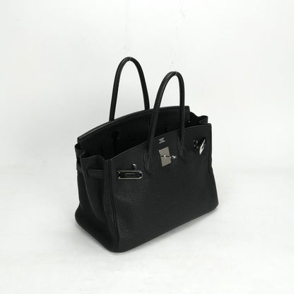 Hermes Birkin 30 Birkin 30 Bag Tote Bag Togo Noir Black Silver Hardware