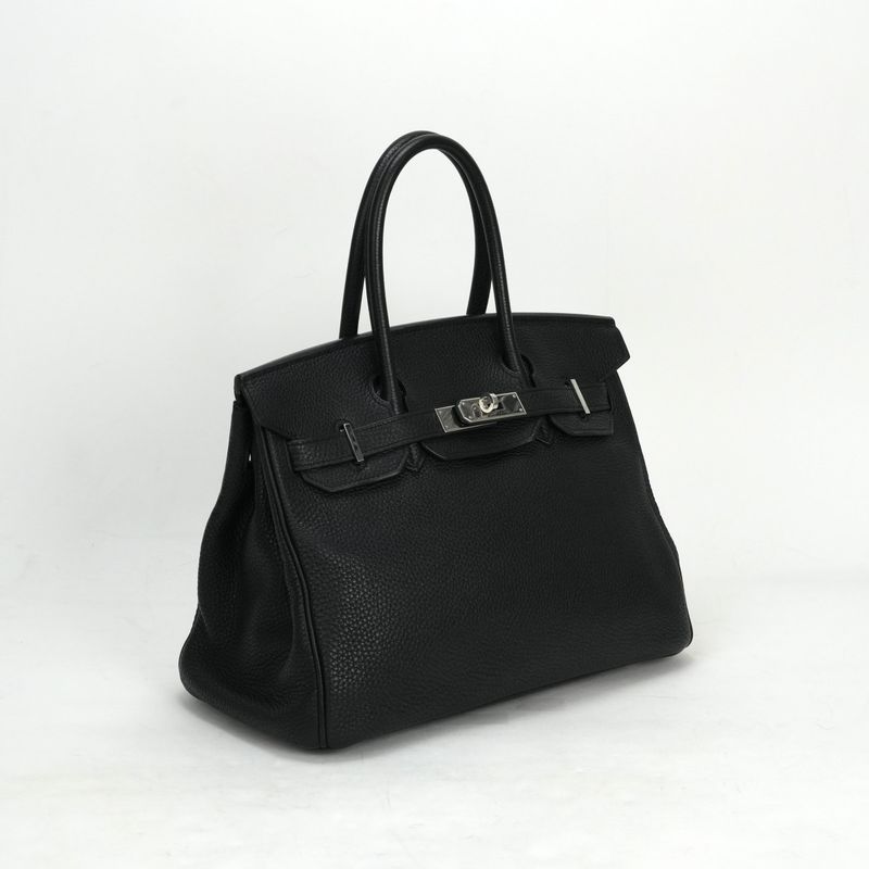 Hermes Birkin 30 Birkin 30 Bag Tote Bag Togo Noir Black Silver Hardware