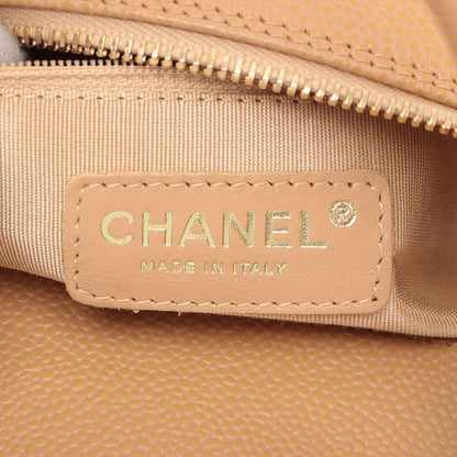 Chanel Handbag Caviar Leather Quilted Bowling Big CC Logo